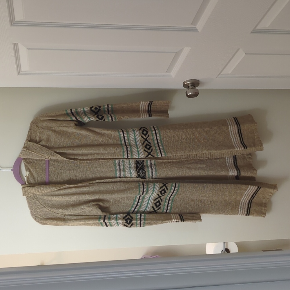 3/4 Length Hooded Cardigan